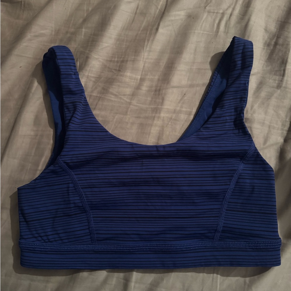 lululemon athletica Blue Striped Sports Bra